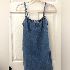 hollister, blue jean dress, xs regular length